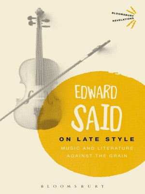 cover image of On Late Style